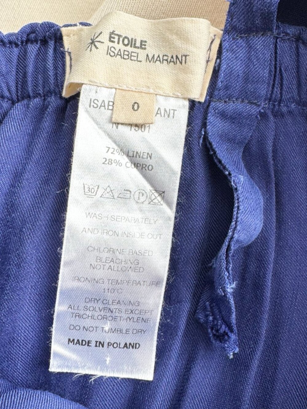 Isabel Marant One Shoulder Dress in Blue, size "0" (XS) - Picture 5 of 8